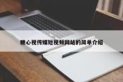 糖心视传媒短视频网站的简单介绍